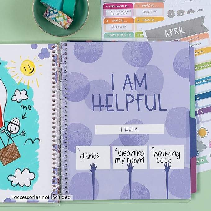 Erin Condren 7'' x 9'' 2nd Edition Kids Planner & Activity Book - Dreaming Has No Limits. 12 - Month Undated Planner