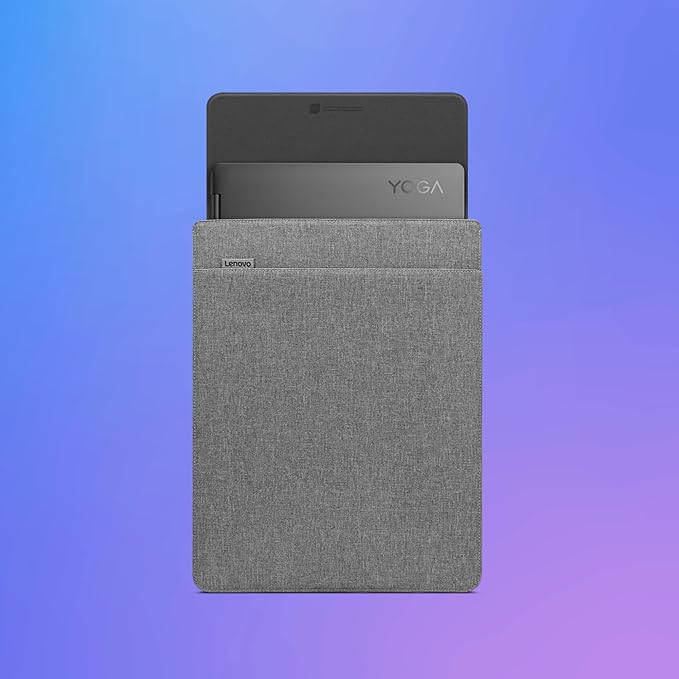 Lenovo Slim Laptop Sleeve 14 Inch Notebook/Tablet - Compatible with MacBook Air/Pro - Eco-Friendly Lightweight Case with Accessory Pocket & Magnetic Closure - Grey