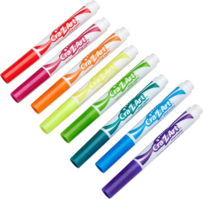 Cra-Z-Art Bold Washable Broadline Markers, 8 Counts