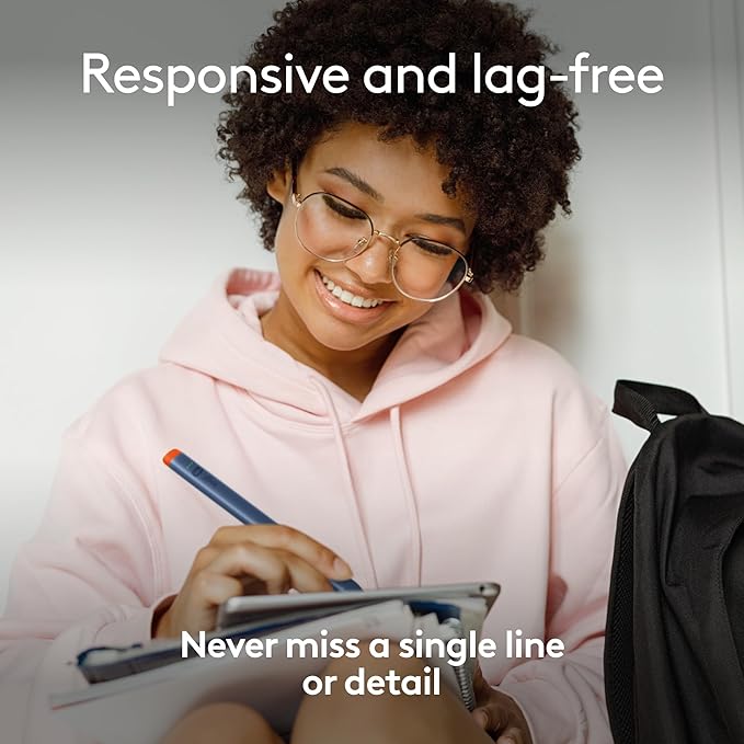 Logitech Crayon Digital Pencil for iPad (iPad Models with USB-C Ports) Featuring Apple Pencil Technology, Anti-Roll Design, and Dynamic Smart Tip (Renewed)