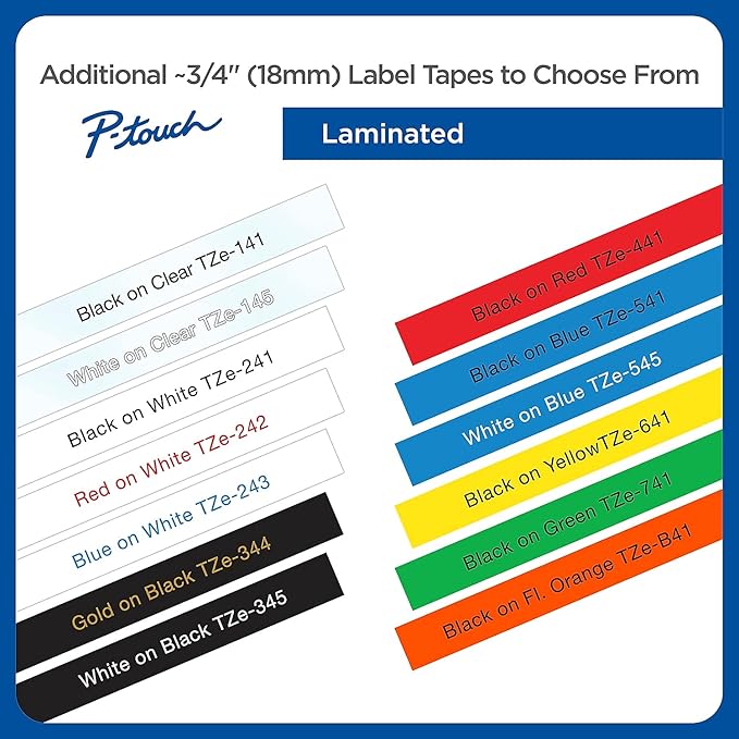 Brother TZES241 TZe Extra-Strength Adhesive Laminated Labeling Tape, 3/4-Inch w, Black on White