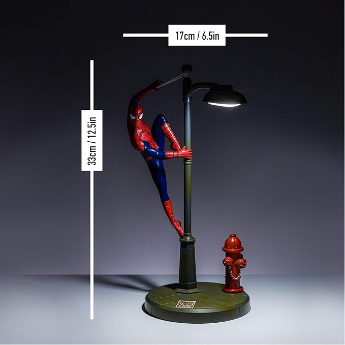 Paladone Spiderman Desk Lamp - Officially Licensed Disney Table Light, Marvel Streetlight Spider Man Spotlight, Gift for Multiverse Fans