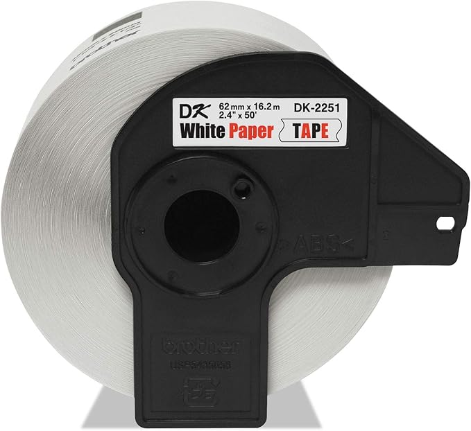 Brother DK2251 Label Tape Roll, Continuous Length, 2-2/5-Inch W x 50 ft L, Multi