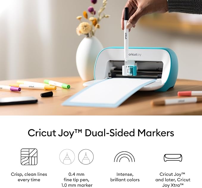 Cricut® Joy™ Dual-Sided Markers, Ultimate Set (22 ct) - 1.0mm Marker Tip + 0.4mm Fine Point Pen Tip - For use with Joy & Joy Xtra Machines