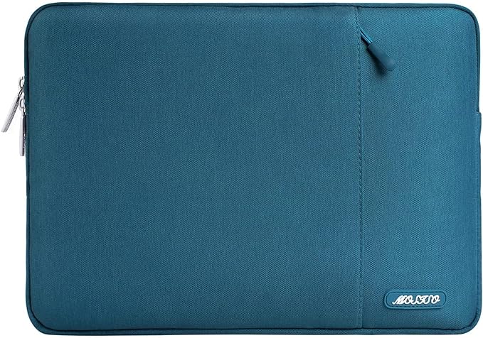 MOSISO Laptop Case 16 inch, 15-15.6 inch Laptop Sleeve Compatible with MacBook Pro 16 M4 M3 M2 M1, HP Acer Dell Lenovo ASUS Notebook, Polyester Vertical Computer Sleeve Bag with Pocket, Deep Teal