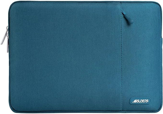 MOSISO Laptop Case 16 inch, 15-15.6 inch Laptop Sleeve Compatible with MacBook Pro 16 M4 M3 M2 M1, HP Acer Dell Lenovo ASUS Notebook, Polyester Vertical Computer Sleeve Bag with Pocket, Deep Teal