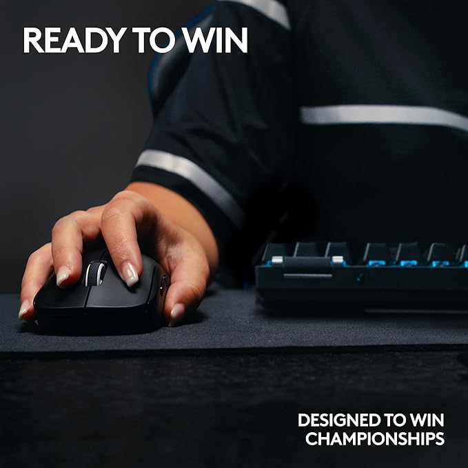 Logitech G PRO X TKL Lightspeed Wireless Gaming Keyboard, Ultra-Portable Tenkeyless Design, LIGHTSYNC RGB, PBT keycaps, Linear Switches (GX Red) - Black