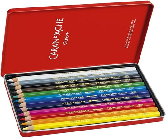 CREATIVE ART MATERIALS Caran D'ache Supracolor Metal Box Set Of 12 (3888.312)