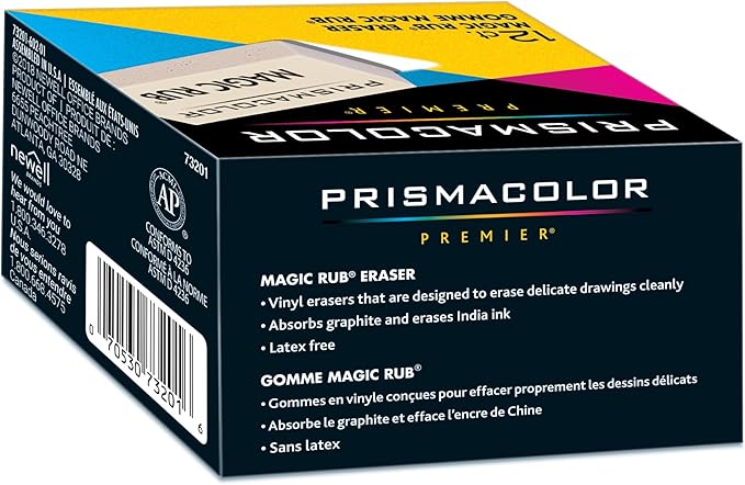 Prismacolor® Magic Rub® Vinyl Erasers, White, Pack Of 12