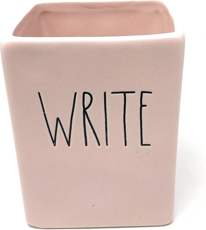 Rae Dunn WRITE Pencil Holder - PINK - Ceramic