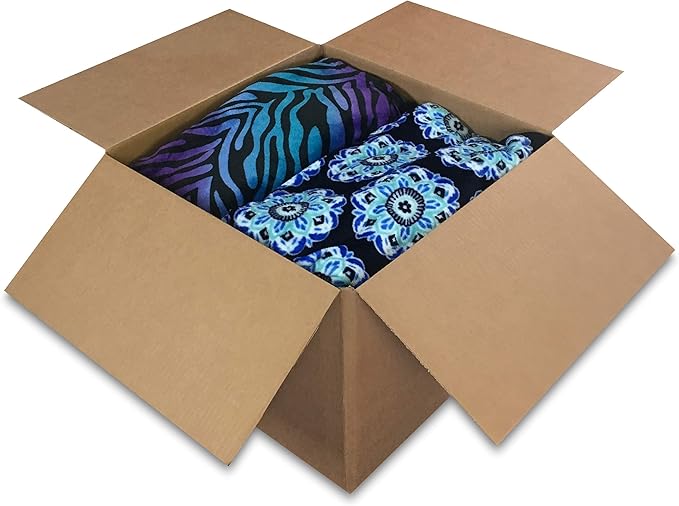 Amazon Basics Cardboard Moving Boxes for Packing and Shipping, Large Size, 20" x 20" x 15", Brown, 12-Pack