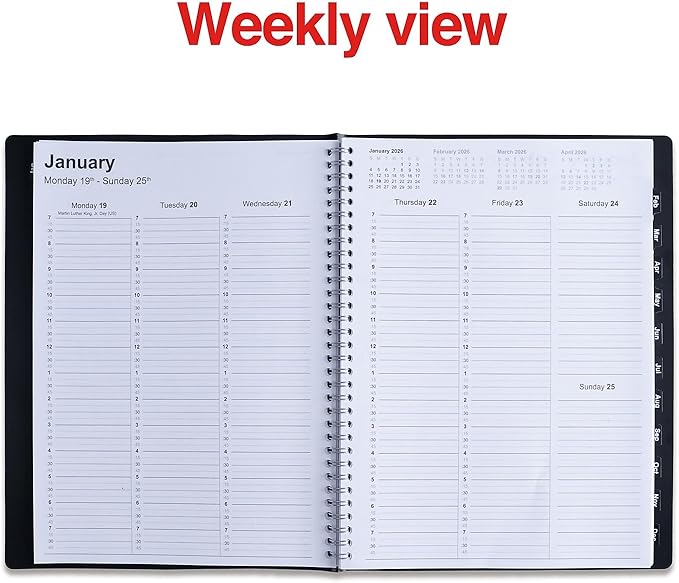 Staples Planner -, Large 18 Months Academic Daily Weekly Monthly Planner Yearly Agenda Jan. –June, 7.9" x 9.8", Page Tabs, Separator Page, Pocket Folder, Bookmark, Stickers, Sticky Note Set
