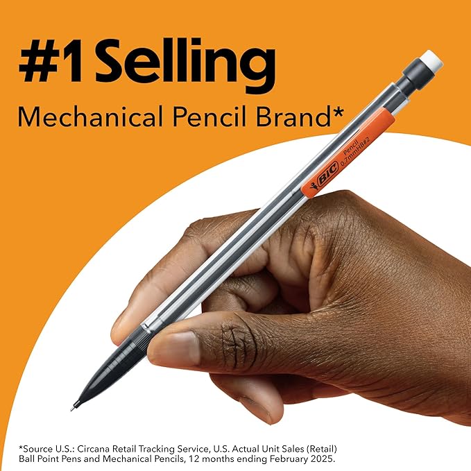 BIC Pencil Lead Refills, Medium Point (0.7mm), 30ct (L730P1),Black