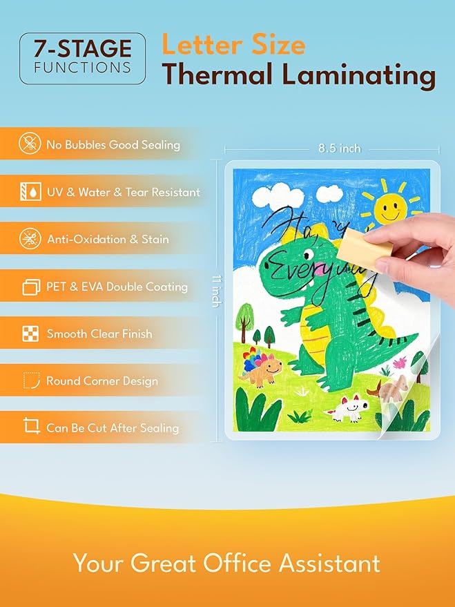 Uinkit 3mil Thermal Laminating Pouches 8.5 x 11", 100Pack Bulk Value Pack for Small Business, Restaurants, Offices - Crystal Clear, Laminating Sheets for Laminator Machine
