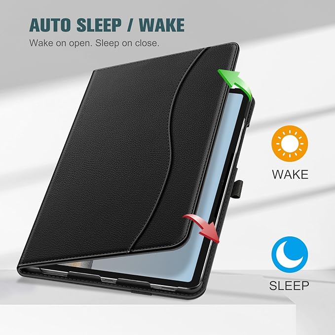Fintie Case for Samsung Galaxy Tab S10 Lite/ S10 FE/ S9 FE 5G 10.9 Inch/Tab S9 11 Inch with S Pen Holder, Multi-Angle Viewing Protective Cover with Pocket, Auto Sleep/Wake, Black