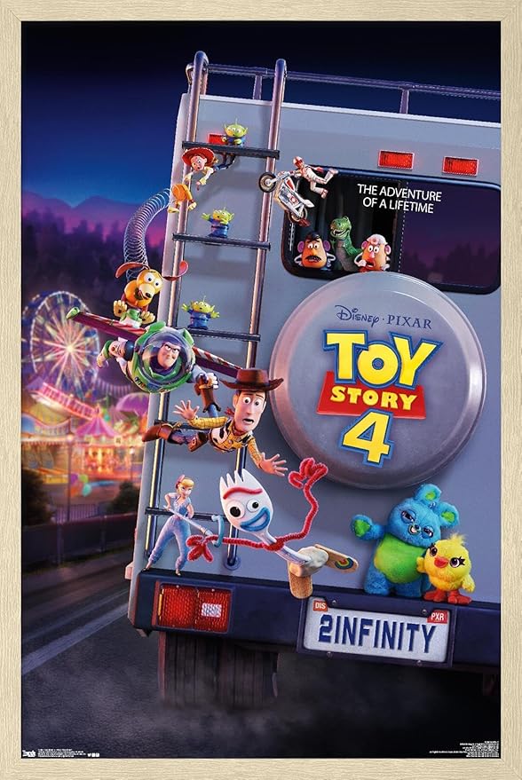 Trends International Disney Pixar Toy Story 4 - Final One Sheet Wall Poster, 22.4L x 14.7W, Blonde Framed Version