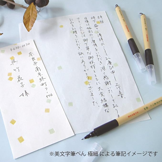 Kuretake Bimoji Felt Tip Brush Pen for Manga/Calligraphy, Superfine Tip (XT1-10S)