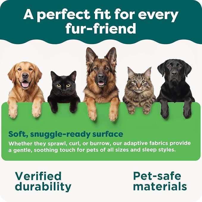 Furhaven Replacement Dog Bed Cover Sherpa & Suede Snuggery, Machine Washable - Gray, 35-inch