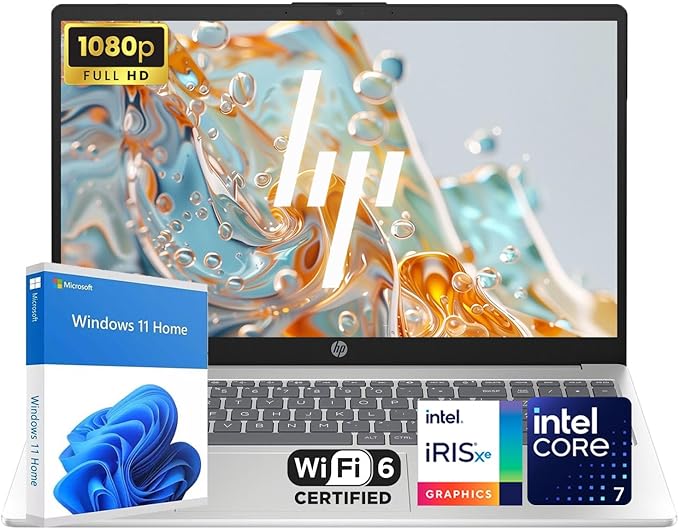 HP 15.6" FHD 1080p IPS Display Laptop | Intel i7-1255U 10-Core Processor | 32GB DDR4 RAM | 1TB PCIe SSD | Win 11 | WiFi 6 | 720P Camera with Privacy Camera Shutter | Thin Notebook for Work & Study