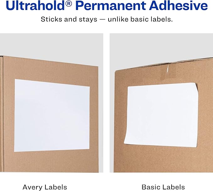 Avery Full Sheet Printable Shipping Labels, 8.5" x 11", White, 10 Blank Mailing Labels (15265)