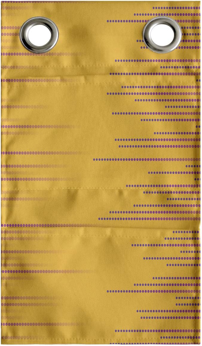 Ambesonne Abstract Hanging Pocket Organizer, Halftone Inspired Layout of Mini Polka Dots Gradient Like Design, Printed Polyester Storage Bag with Pockets, 9" x 16", Earth Yellow and Fuchsia