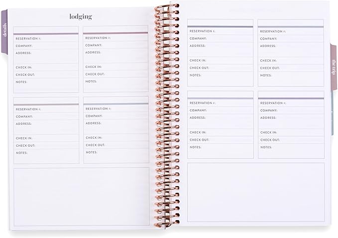 Erin Condren A5 Travel Journal Vacation Planner