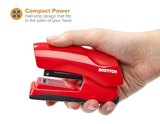 Bostitch Office Heavy Duty 40 Sheet with 1250 Staples and Staple Remover, No Jam Desktop Stapler, School Bulletin Boards, Office & Classroom, Red (B175-RED-VP)