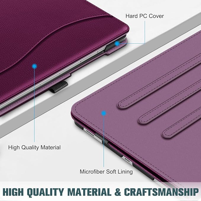 Fintie Case for Samsung Galaxy Tab S10 Lite/ S10 FE/ S9 FE 5G 10.9 Inch/Tab S9 11 Inch with S Pen Holder, Multi-Angle Viewing Protective Cover with Pocket, Auto Sleep/Wake, Purple
