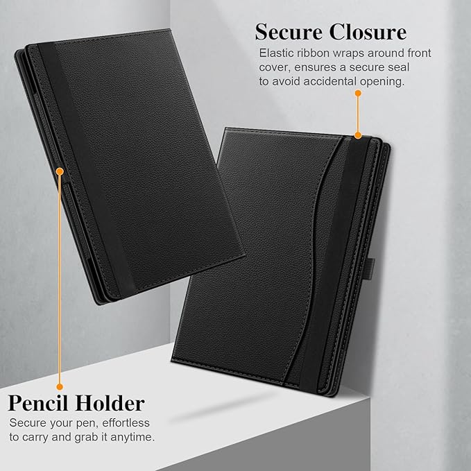 Fintie Case for 10.3" Boox Note Air 5 C (2025)/ Note Air4 C (2024)/ Note Air3 C/ Air3 B/W (2023) Tablet ePaper -Premium PU Leather Stand Cover Auto Sleep/Wake with Card Slot & Pen Holder, Black