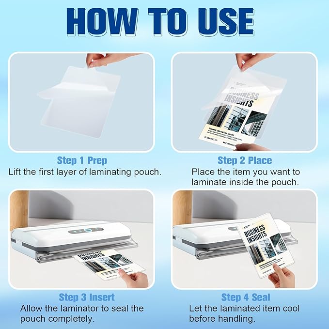 500 Pack 3 mil Thermal Laminating Pouches 4x6 File Card Laminate Pouches Lamination Pouches Recipe Card Laminating Pouches for Work Permits Pass Cards Student ID Cards