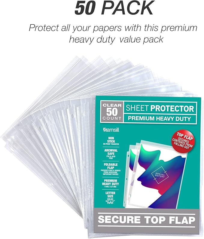 SAMSILL Secure TOP Sheet Protector Family