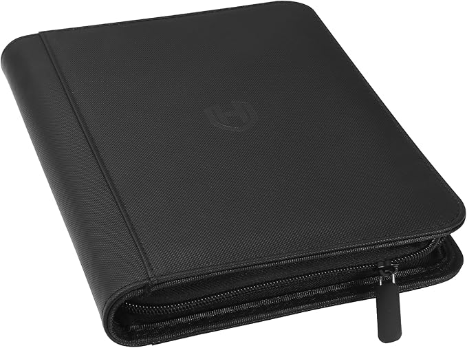 Card Binder 4 Pocket with Zipper, 288 Pockets Trading Card Holder Book, Premium PU Cover Zip Folder Binder, Side Loading Carrying Case Binder Album for TCG, MTG, Sports Cards, Game Cards