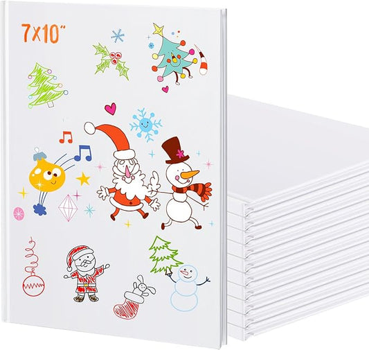 Henoyso Hardcover Blank Books for Kids to Write Stories Make Your Own Book Craft Unlined Notebook for Student Classroom DIY Drawing and Writing 40 Pages SketchBook for Kids Gift(20 Pack,7 x 10 Inch)