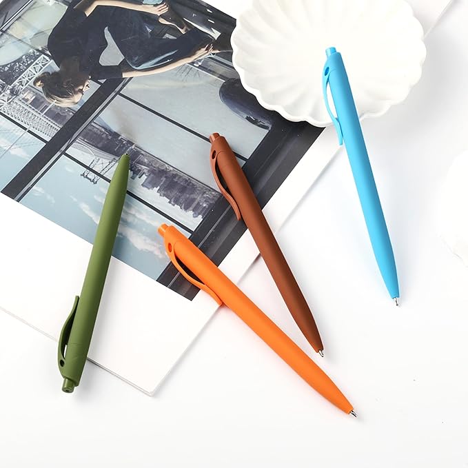 deegtran Pens Bulk, 50 Pack No Bleed Sage Green Click Pen, Wholesale Retractable Ballpoint Pens, Pens Medium Point, Smooth Ink Pen, 1.0MM Sage Green Ink