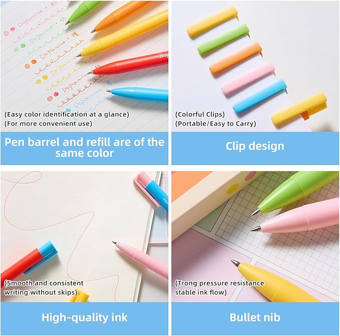 12-Pack Bible Pens and Highlighters Set, 6 Deep Morandi & 6 Morandi Pens for Bible Study, Journaling, Note Taking, Office and School Marking, No Bleed Through