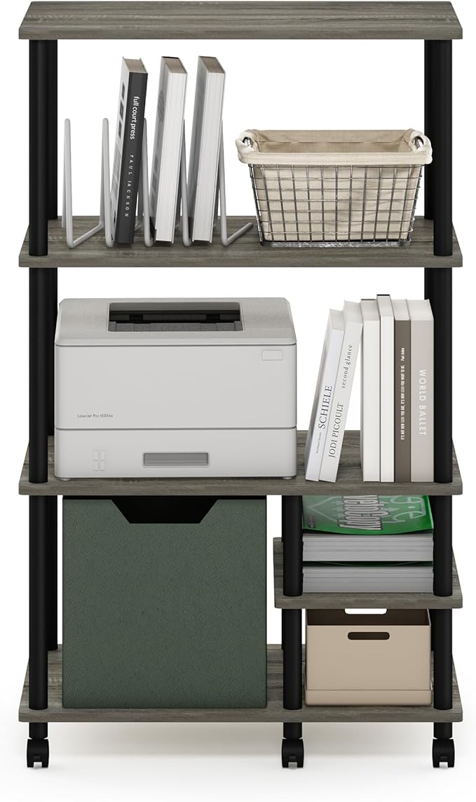 Furinno Turn-N-Tube 3-Tier Toolless Multipurpose Printer Stand Display Storage Shelf