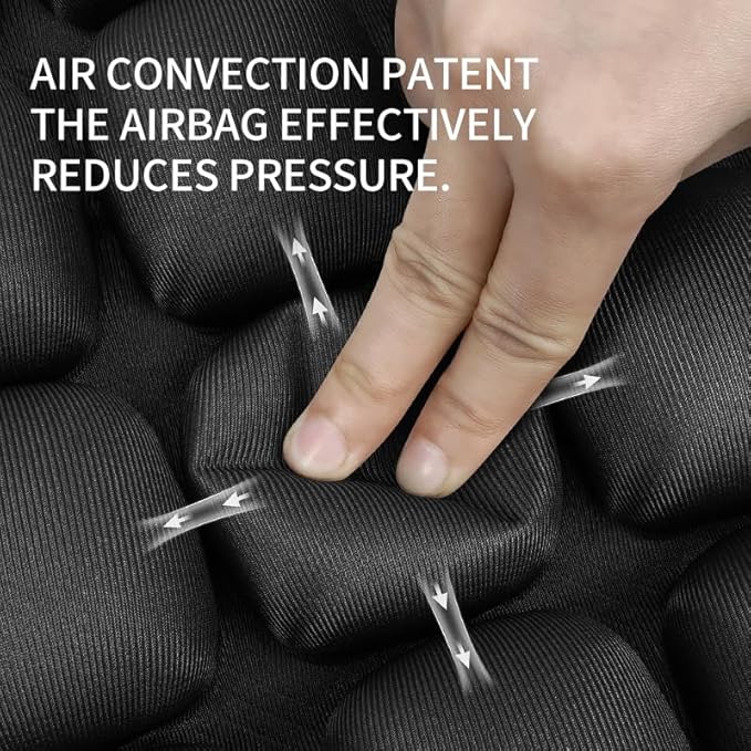 2pcs Travel Seat Cushion, Airplane Seat Cushion for Long Flight, Airplane Gadgets Inflatable Seat Cushions, 3D Inflatable Airbag PortableCushion With Air Pump,Ergonomic for Wheelchair Office Chair