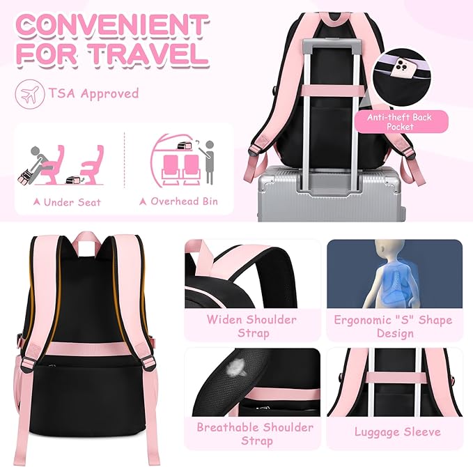 Kids Backpacks for Girls Teens Kawaii Bookbag for Elementary Primary Middle High School Daypack