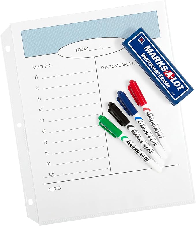 Heavyweight Easy Load Diamond Clear Sheet Protector, Side: 3-Hole Punched, Top Load 8.5 x 11 Insert, Clear Front, 200/Box