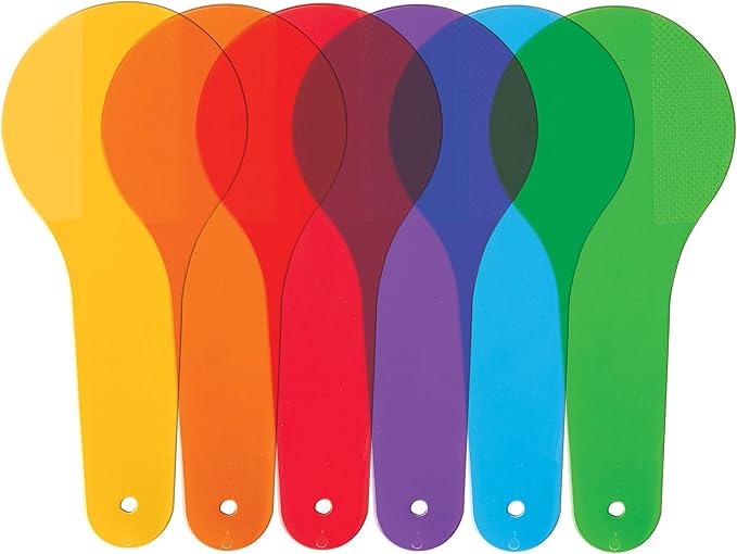 Learning Resources Color Paddles - Set of 18 Paddles, Grades PreK/Ages 3+ Preschool Science for Kids, Classroom Supplies