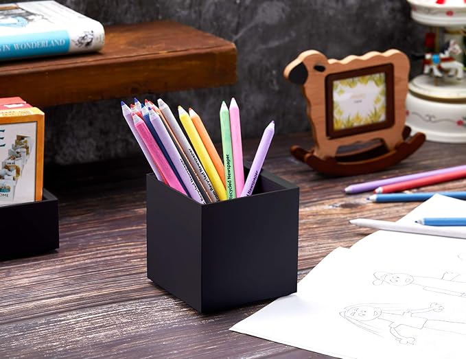 Bostitch Office Konnect Pencil Cup Desk Organizer, Pen Cup, 2-Pack, Black