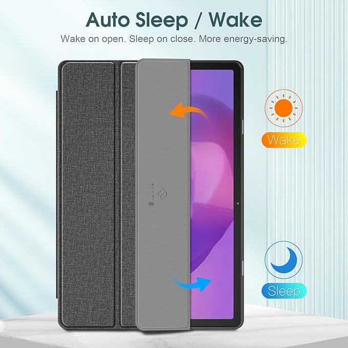 Fintie Case for Lenovo Idea Tab Pro 12.7 inch 2025 (TB-373FU/ TB-375FC) - Ultra-Thin Soft TPU Back Cover Protective Case with Pen Holder and Auto Sleep/Wake (Grey)
