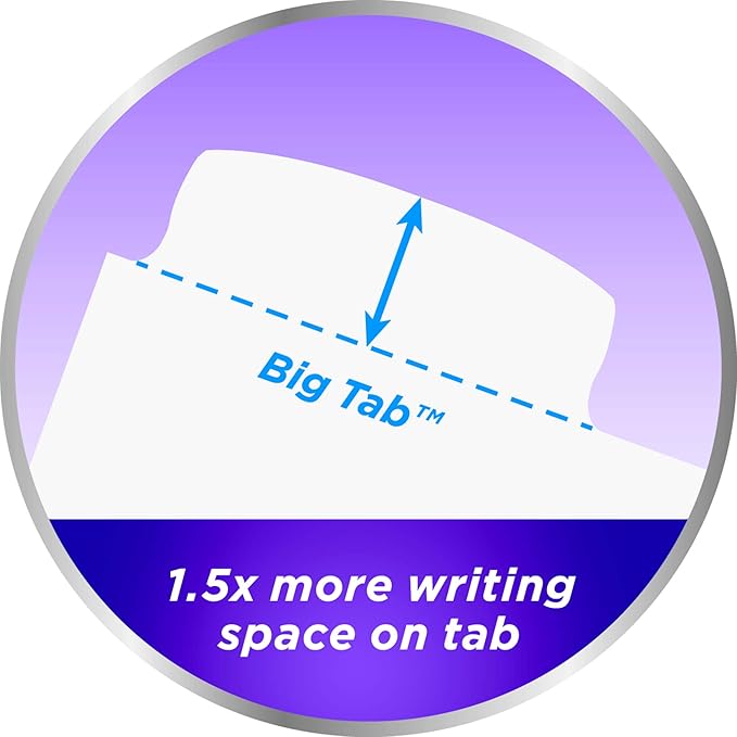 Avery Big Tab Write & Erase Durable Plastic Dividers for 3 Ring Binders, 5-Tab Sets, Bright Multicolor, 24 Sets, 120 Divider Tabs (16129)