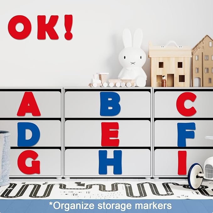 Qyeahkj 150 PCS 4th of July Large 6 Inch Font Letters and Punctuation Set Independence Day Classroom Alphabet Cutouts for Bulletin Board Display Home School Classroom Decor Memorial Day Decorations