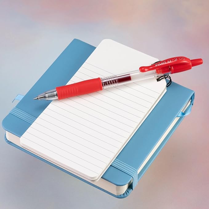 Pilot, G2 Premium Gel Roller Pens, Extra Fine Point 0.5 mm, Pack of 12, Red