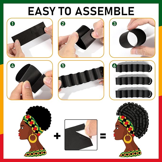 3D Black History Month Bulletin Board Set Famous African American Classroom Decoration Motivational Cutouts Black History Bulletin Board Border for School Classroom Home Party Chalkboard Wall Decor