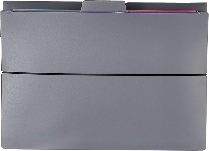 Amazon Basics 36-inch Hanging File Folders, Space Saving Multicolor Organization System with Pockets, Portable Letter Size Paper Storage for Home Office, School & Classroom