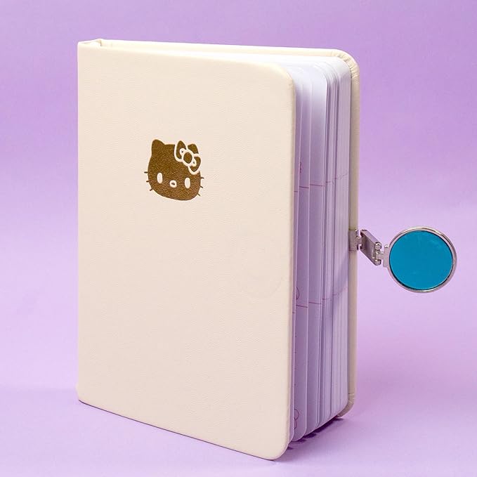 Hello Kitty Magnetic Journal, 100 Sheet Notebook with Magnetic Closure, School Supplies, Kawaii Stationary, Desk Accessories