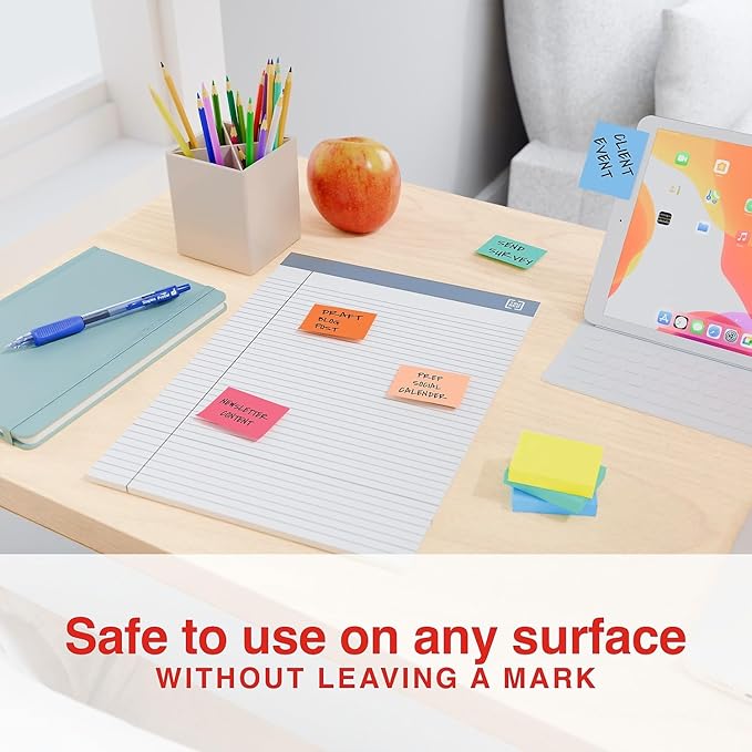 Staples Sticky Notes - 1 3/8" x 1 7/8" Small Post-it Pads, 100 Sheets, 24 Pads/Pack for Organizing and Reminders