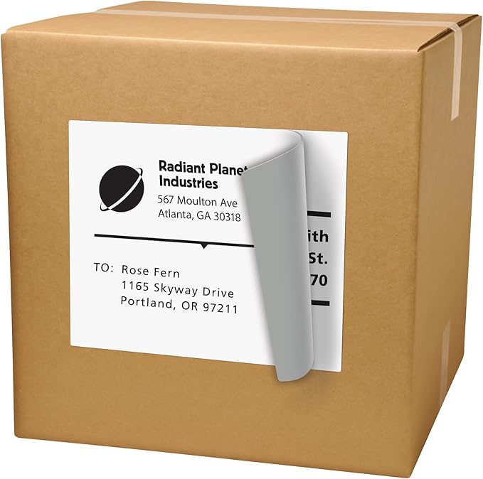 Avery Full Sheet Printable Shipping Labels, 8.5" x 11", White, 10 Blank Mailing Labels (15265)